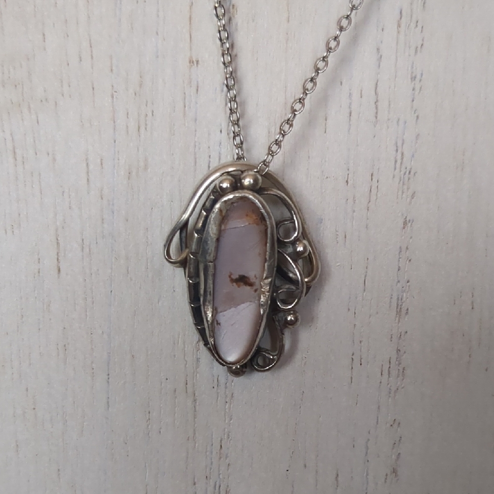 Unique Sterling Silver MOP Necklace